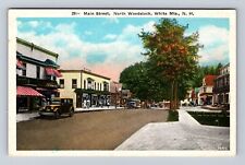 White Mts NH-New Hampshire, Main Street, North Woodstock, Vintage Postcard picture