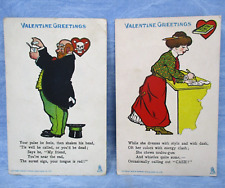 Antique Postcard Lot Valentine Day Greetings 1906 Raphael Tuck n Sons Vintage picture