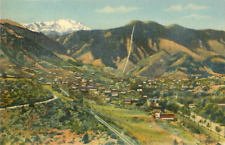Postcard Colorado Manitou Springs CO Pikes Peak Incline 1940s Unposted Linen picture