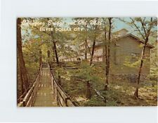 Postcard Swinging Bridge & Water-Wheel, Silver Dollar City, USA picture