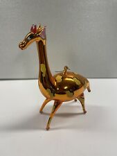 Vintage De Carlini Italy Style Giraffe Ornament Blown Glass Hand Painted picture