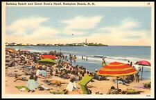 1952 Hampton Beach NH Bathing Beach Great Boar's Head New Hampshire Postcard 556 picture