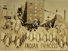 1920’s Parade Float Indian Princess Picture Photograph Antique Damaged picture