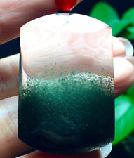37*25.2mm Natural Green Phantom Ghost Garden Quartz Crystal Pendant AAAA picture