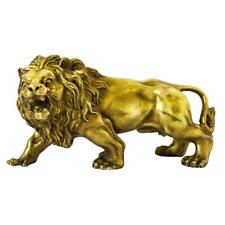 African Wild Lion Figurine Gold Lion Statue for Home Decor Desk Animals Ornam... picture