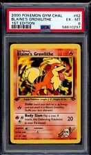 PSA 6 Blaine's Growlithe 2000 Pokemon Card 62/132 1st Edition Gym Challenge picture