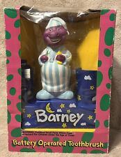 Vintage 1993 Barney Battery Operated Toothbrush w/ Rinse Cup Open Box Never Used picture