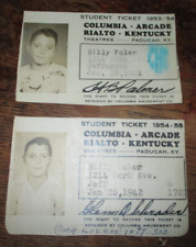 1953 - 1955 Student Ticket Columbia Arcade Rialto Theatres Paducah KY. picture