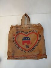 Republican Nation Convention 1976 Burlap Tote Bag Kansas City Missouri picture