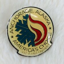 Vtg Anchorage Alaska 1992 Winter Olympic Selection Committee Lapel Pin picture
