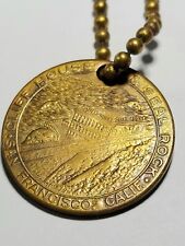 Vintage Cliff House & Seal Rocks San Francisco Medallion Souvenir On Ball Chain picture