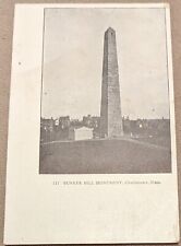 Vintage Postcard Bunker Hill Monument Charlestown, MA #111 BW 1904 RPPC picture