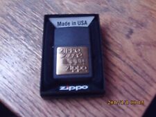Zippo Repeating Brass Emblem on Black Satin Case NIB 2011 picture