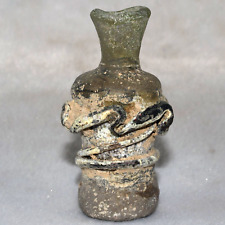 Authentic Ancient Roman Glass Bottle with Trailed Decoration From Hebron picture