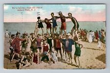 Asbury Park NJ-New Jersey, Having A High Old Time, c1915 Vintage Postcard picture