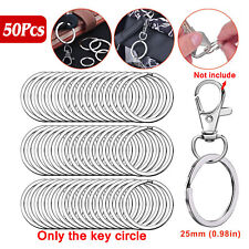 20/25/30mm Rustproof Split Ring Keychain Stainless Steel 50pcs Round Key Ring picture