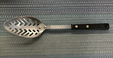 Vintage Ekco Forge Stainless Steel Slotted Serving Spoon picture