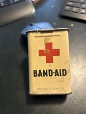Vintage Band Aid Tin Johnson & Johnson Waterproof Red Cross  picture