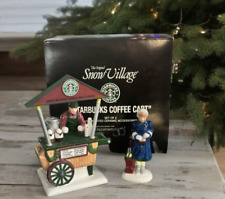 Dept 56 The Original Snow Village Starbucks Coffee Cart #54870 w/Box 2 Pieces picture
