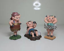 Three Little Pigs Figurines Vintage 1996 by Ellen Kamysz Hand Painted picture