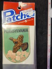 Vintage on Card PENNSYLVANIA State Travel Souvenir Iron On Patch PA bird Voyager picture