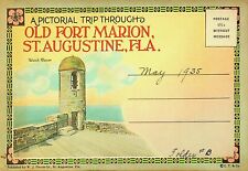 1935  ST. AUGUSTINE OLD FORT MARION VINTAGE  POSTCARD PACKET - DD-4 picture