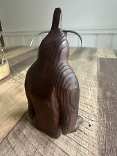Vintage Unique Wooden Hand Carved Penguin - Dated 1975 - 6.25” tall picture