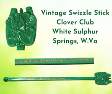 Vintage Swizzle Stick-Good Luck CLOVER CLUB White Sulphur Springs, W.Va. picture