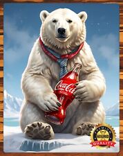 Polar Bear - Coca-Cola - Rare - Metal Sign 11 x 14 picture