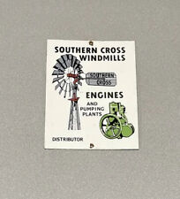 VINTAGE SOUTHERN CROSS WINDMILLS PORCELAIN SIGN CAR GAS OIL TRUCK picture
