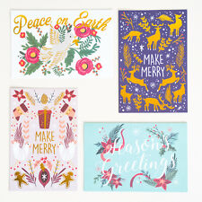 36 Pack Christmas Greeting Cards - 4 Assorted Winter Designs for Holiday picture