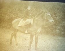 Antique German World War 1 Hildegard Woman & Horse Small Cabinet Photo 1917 picture