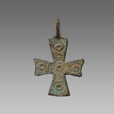Byzantine style Bronze Cross pendant. picture