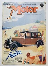 MAGAZNE: 1932 The Motor - The National Motor Journal - Indy 500 - Austin Motor picture