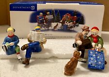 Dept 56 Snow Village Sitting In The Park 56.55100 Set Of 4 In Box picture
