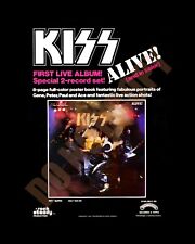 1975 KISS ALIVE Album Record Newspaper Magazine Ad Art 8x10 Photo picture