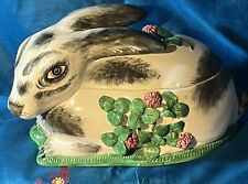 Vintage Italian Pottery Ceramic Soup Tureen Rabbit Signed picture