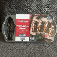 NEW Nordic Ware Nutcracker Sweets Heavy Cast Aluminum Cakelet Pan Christmas Mold picture