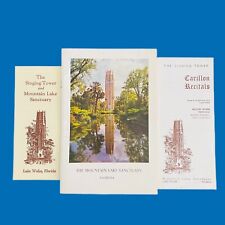 Mountain Lake Sanctuary Bok Singing Tower 1961 Lake Wales FL Booklet Brochures picture