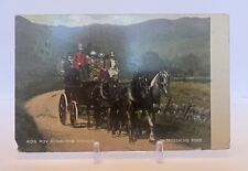 Vintage 1912 Rob Roy Highland Coach on Trossachs Road, Scotland, early postcard picture