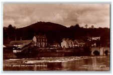 c1920's Bridge And Station View Llangollen Wales UK RPPC Photo Postcard picture