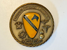 1st Cavalry Division First Team Division Support Command WE CARE Challenge Coin picture