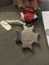 Vintage Sterling NY Conspicuous Service Cross Identified Named Engraved Good Dev picture