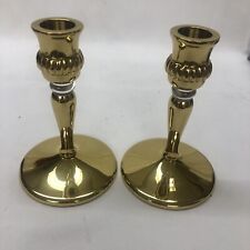 Set of Two Partylite Brass Richmond Candle Holders 5.25” picture