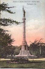 c1910s Muskegon MI Hackley Park Soldiers Sailors Monument Michigan Postcard A411 picture