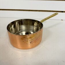 Vintage Copper Cooking Pot Sauce Pan Brass Handle picture