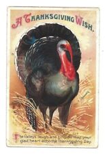 VINTAGE CLAPSADDLE THANKSGIVING GREETING POSTCARD #22 picture
