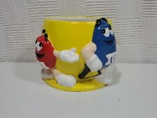M& M Ceramic Candy Dish, Yellow w/ Red and Blue Iconic characters  picture