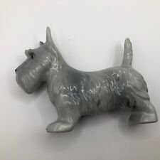 Vintage Scottish Terrier Dog Figurine Light Gray Standing Porcelain/Ceramic picture