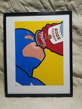 Captain America RARE Marvel Photo Drinking Campbell's Tomato Soup FRAMED PICTURE picture